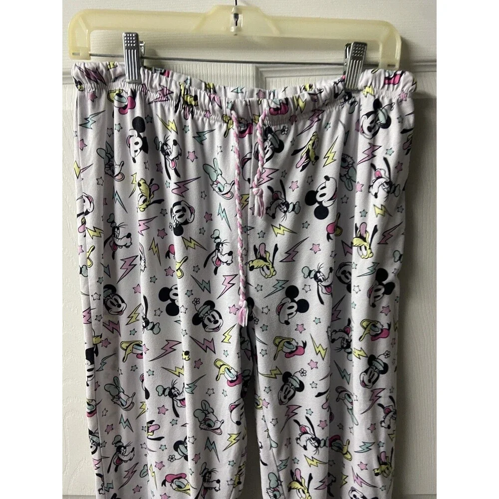 Disney Girls Large Goofy Mickey Minnie Pull On Pajama Pants